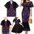 Purple Aotearoa Mangopare Kowhaiwhai and Niho Taniwha Family Matching Mermaid Dress and Hawaiian Shirt Maori New Zealand