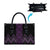Purple Aotearoa Mangopare Kowhaiwhai Niho Taniwha Leather Bag Maori New Zealand - Polynesian Pride