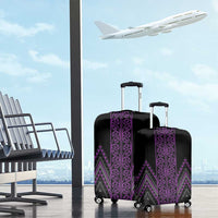 Purple Aotearoa Mangopare Kowhaiwhai and Niho Taniwha Luggage Cover Maori New Zealand