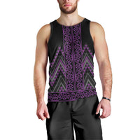 Purple Aotearoa Mangopare Kowhaiwhai and Niho Taniwha Men Tank Top Maori New Zealand LT14 - Polynesian Pride