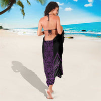 Purple Aotearoa Mangopare Kowhaiwhai and Niho Taniwha Sarong Maori New Zealand