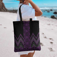 Purple Aotearoa Mangopare Kowhaiwhai Niho Taniwha Tote Bag Maori New Zealand - Polynesian Pride