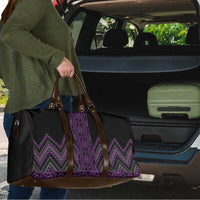 Purple Aotearoa Mangopare Kowhaiwhai Niho Taniwha Travel Bag Maori New Zealand - Polynesian Pride