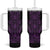 Purple Aotearoa Mangopare Kowhaiwhai and Niho Taniwha Tumbler With Handle Maori New Zealand