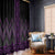 Purple Aotearoa Mangopare Kowhaiwhai and Niho Taniwha Window Curtain Maori New Zealand