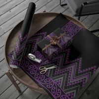 Purple Aotearoa Mangopare Kowhaiwhai and Niho Taniwha Wrapping Paper Maori New Zealand - Polynesian Pride
