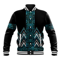 Paua Shell Aotearoa Mangopare Kowhaiwhai and Niho Taniwha Baseball Jacket Maori New Zealand