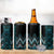 Paua Shell Aotearoa Mangopare Kowhaiwhai and Niho Taniwha 4 in 1 Can Cooler Tumbler Maori New Zealand