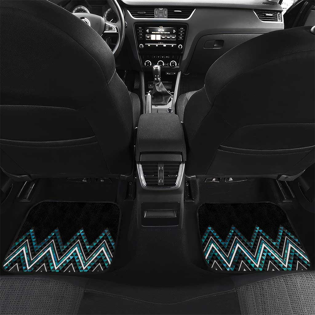 Paua Shell Aotearoa Mangopare Kowhaiwhai and Niho Taniwha Car Mats Maori New Zealand