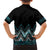 Paua Shell Aotearoa Mangopare Kowhaiwhai and Niho Taniwha Family Matching Long Sleeve Bodycon Dress and Hawaiian Shirt Maori New Zealand