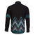 Paua Shell Aotearoa Mangopare Kowhaiwhai and Niho Taniwha Family Matching Long Sleeve Bodycon Dress and Hawaiian Shirt Maori New Zealand