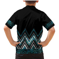 Paua Shell Aotearoa Mangopare Kowhaiwhai and Niho Taniwha Family Matching Mermaid Dress and Hawaiian Shirt Maori New Zealand LT14 - Polynesian Pride