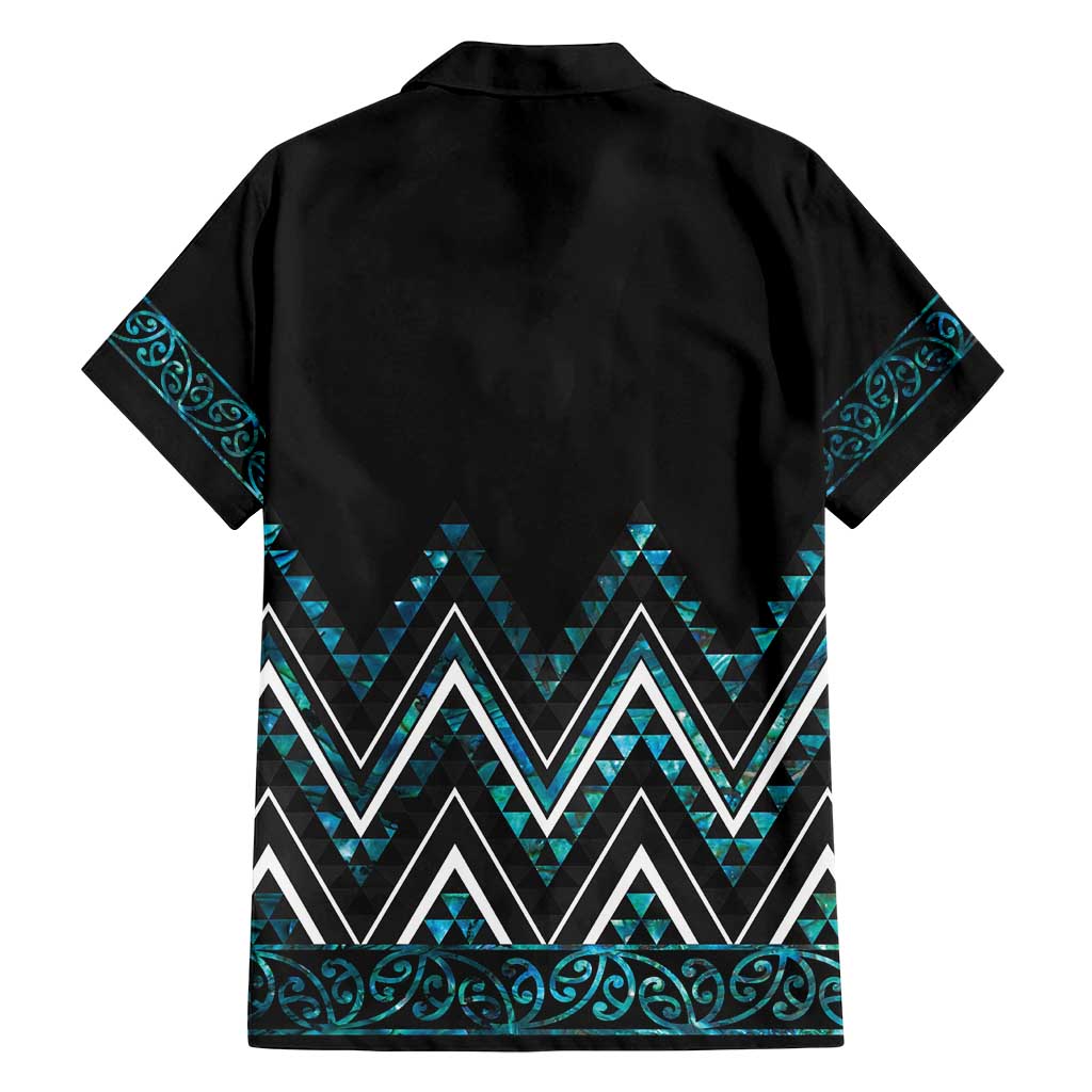 Paua Shell Aotearoa Mangopare Kowhaiwhai and Niho Taniwha Family Matching Puletasi and Hawaiian Shirt Maori New Zealand LT14 - Polynesian Pride