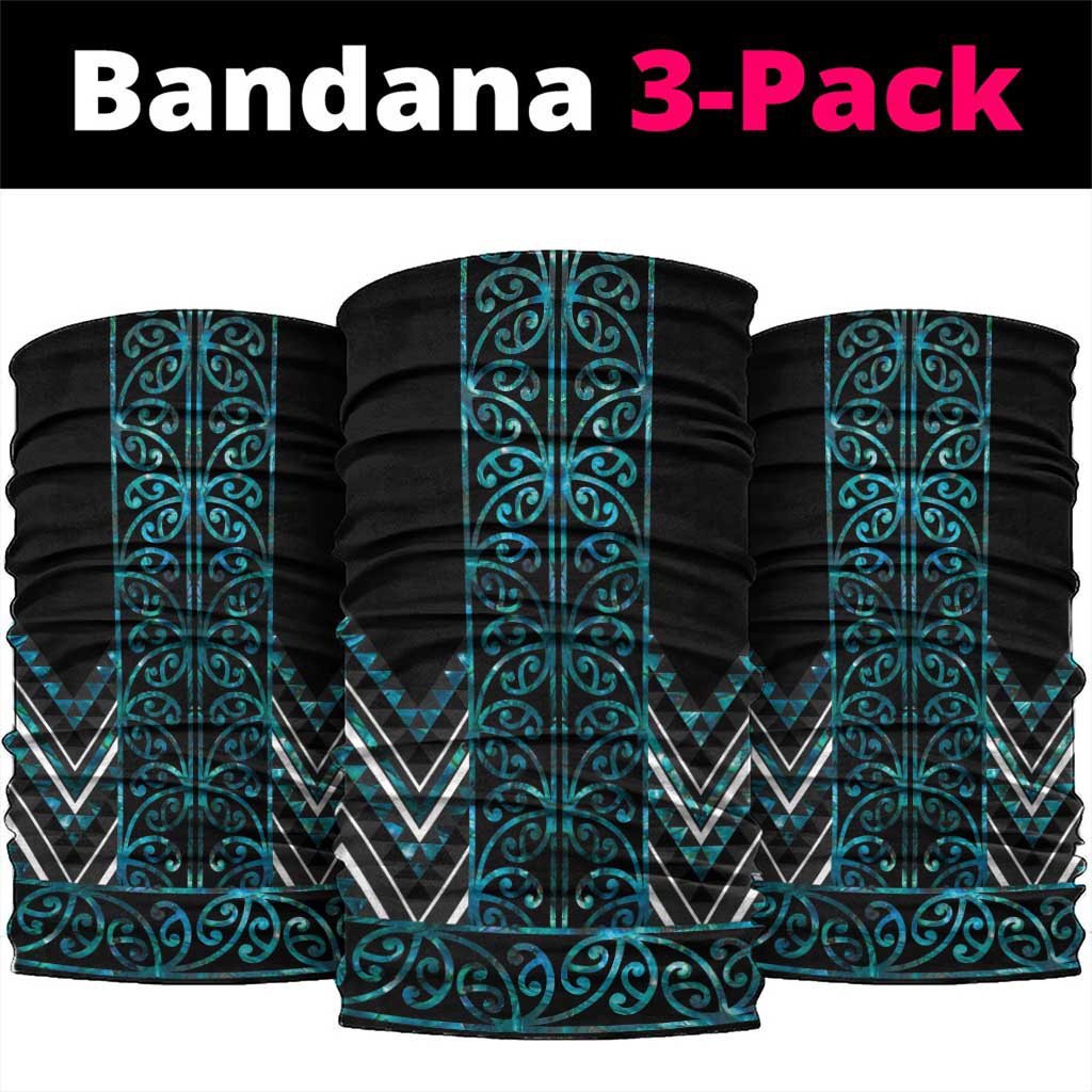 Paua Shell Aotearoa Mangopare Kowhaiwhai Niho Taniwha Neck Gaiter Maori New Zealand - Polynesian Pride