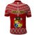 Tonga Rugby Polo Shirt 2023 World Cup Tongan Kupesi Ngatu Pattern LT14 - Polynesian Pride