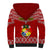 Tonga Rugby Sherpa Hoodie 2023 World Cup Tongan Kupesi Ngatu Pattern LT14 - Polynesian Pride