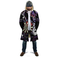 Personalised New Zealand Darts Cloak Ngutukaka Manaia Taniko Luxury Purple - Polynesian Pride