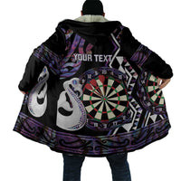 Personalised New Zealand Darts Cloak Ngutukaka Manaia Taniko Luxury Purple - Polynesian Pride