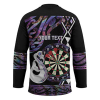 Personalised New Zealand Darts Hockey Jersey Ngutukaka Manaia Taniko Luxury Purple - Polynesian Pride