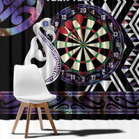Personalised New Zealand Darts Window Curtain Ngutukaka Manaia Taniko Luxury Purple - Polynesian Pride