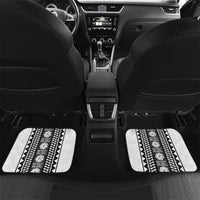 Fiji Day 1970 Car Mats For Fiji Ever Fiji Tapa Pattern White LT14 Set 2pcs - Back White - Polynesian Pride