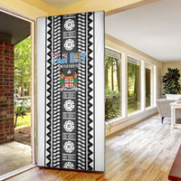 Fiji Day 1970 Door Cover For Fiji Ever Fiji Tapa Pattern White LT14 - Polynesian Pride