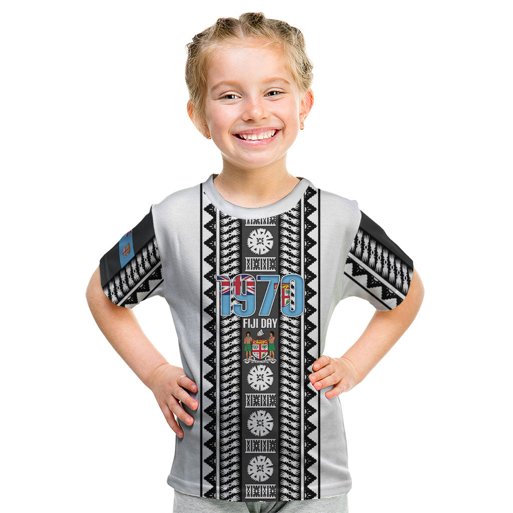 Fiji Day 1970 Kid T Shirt For Fiji Ever Fiji Tapa Pattern White