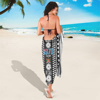 Fiji Day 1970 Sarong For Fiji Ever Fiji Tapa Pattern White LT14 - Polynesian Pride