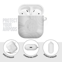 Tonga White Sunday AirPods Case Fakame Tongan Ngatu Turtle LT14 - Polynesian Pride