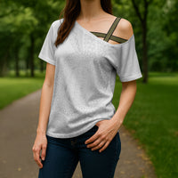 Tonga White Sunday Cross Shoulder Shirt Fakame Tongan Ngatu Turtle