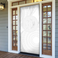 Tonga White Sunday Door Cover Fakame Tongan Ngatu Turtle LT14 - Polynesian Pride