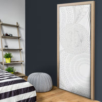 Tonga White Sunday Door Cover Fakame Tongan Ngatu Turtle LT14 - Polynesian Pride