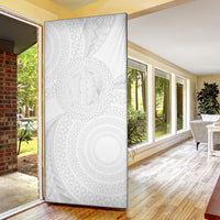 Tonga White Sunday Door Cover Fakame Tongan Ngatu Turtle LT14 - Polynesian Pride