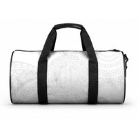 Tonga White Sunday Duffle Bag Fakame Tongan Ngatu Turtle