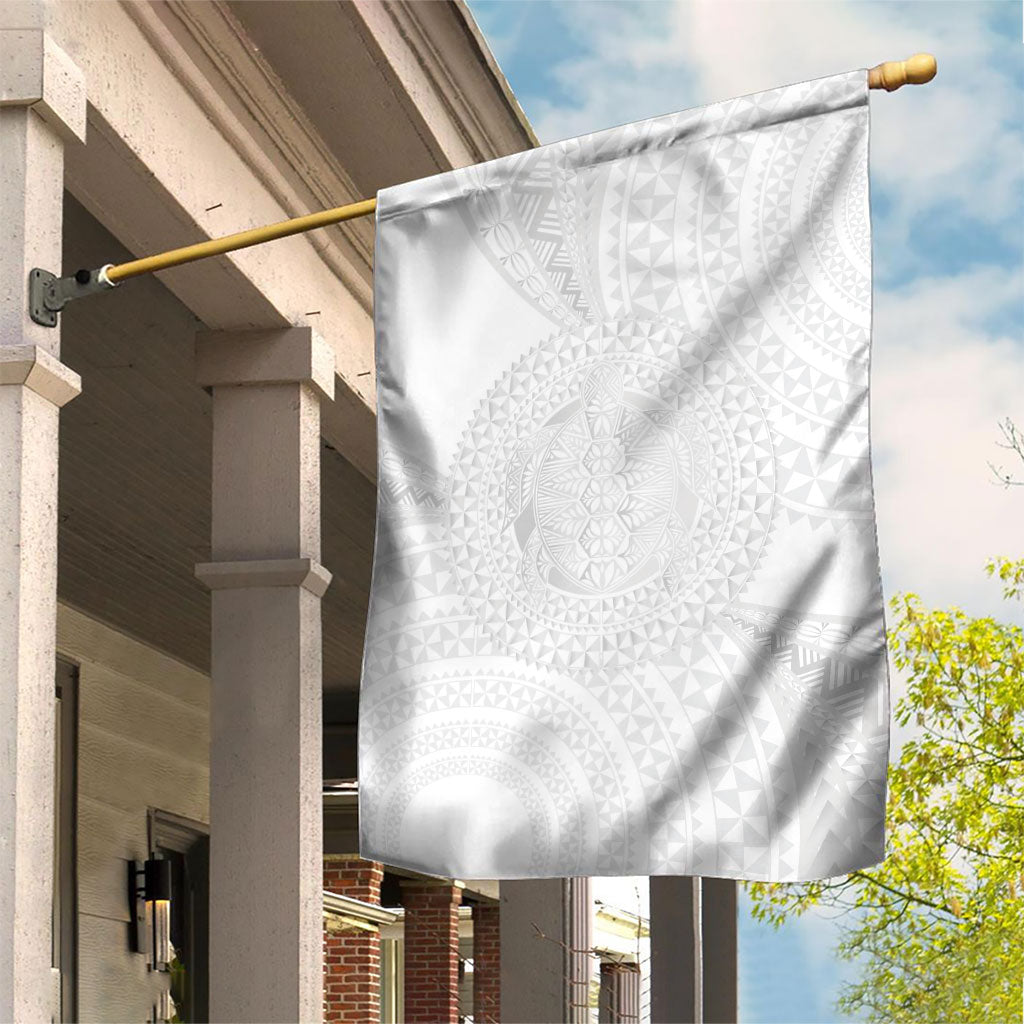 Tonga White Sunday Garden Flag Fakame Tongan Ngatu Turtle