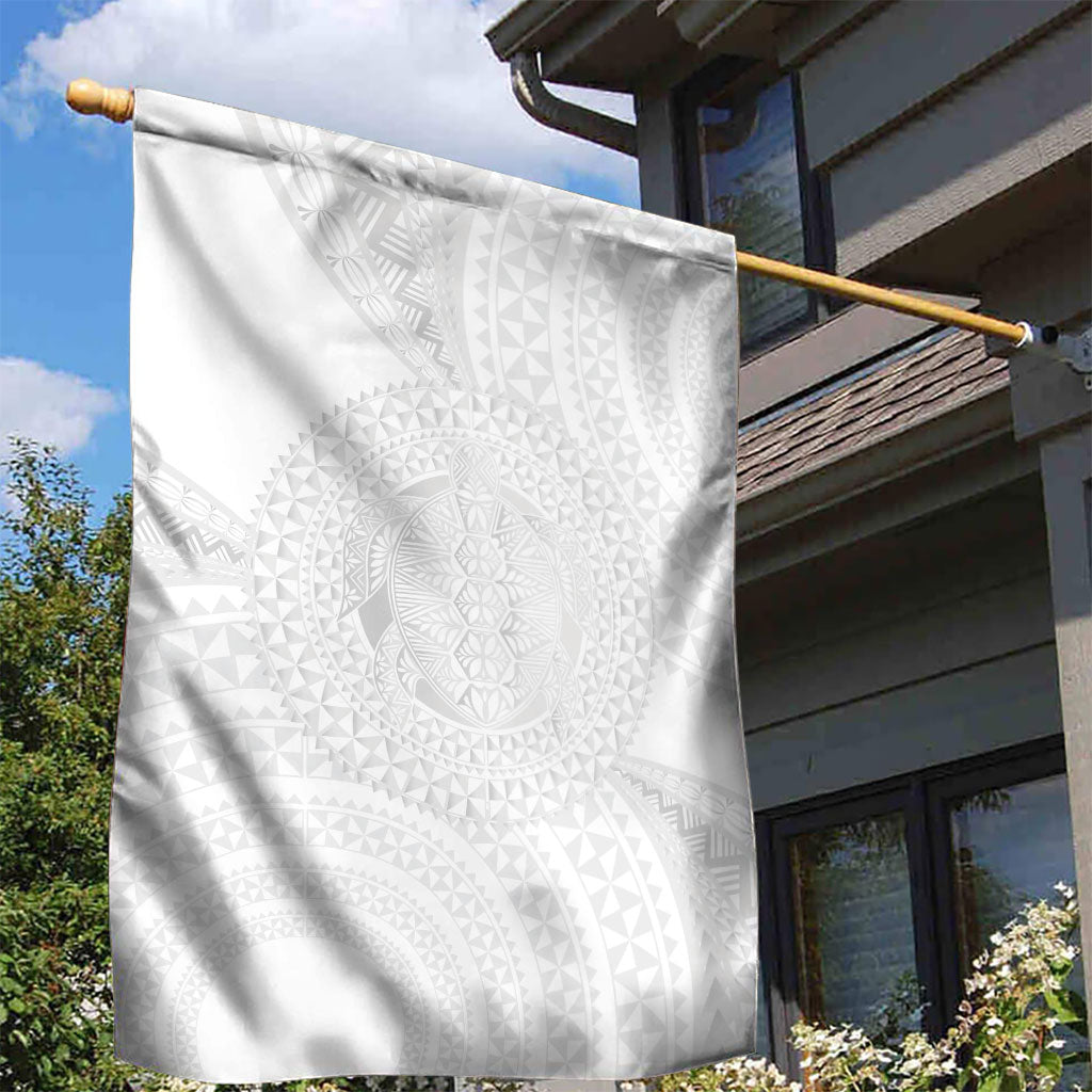 Tonga White Sunday Garden Flag Fakame Tongan Ngatu Turtle