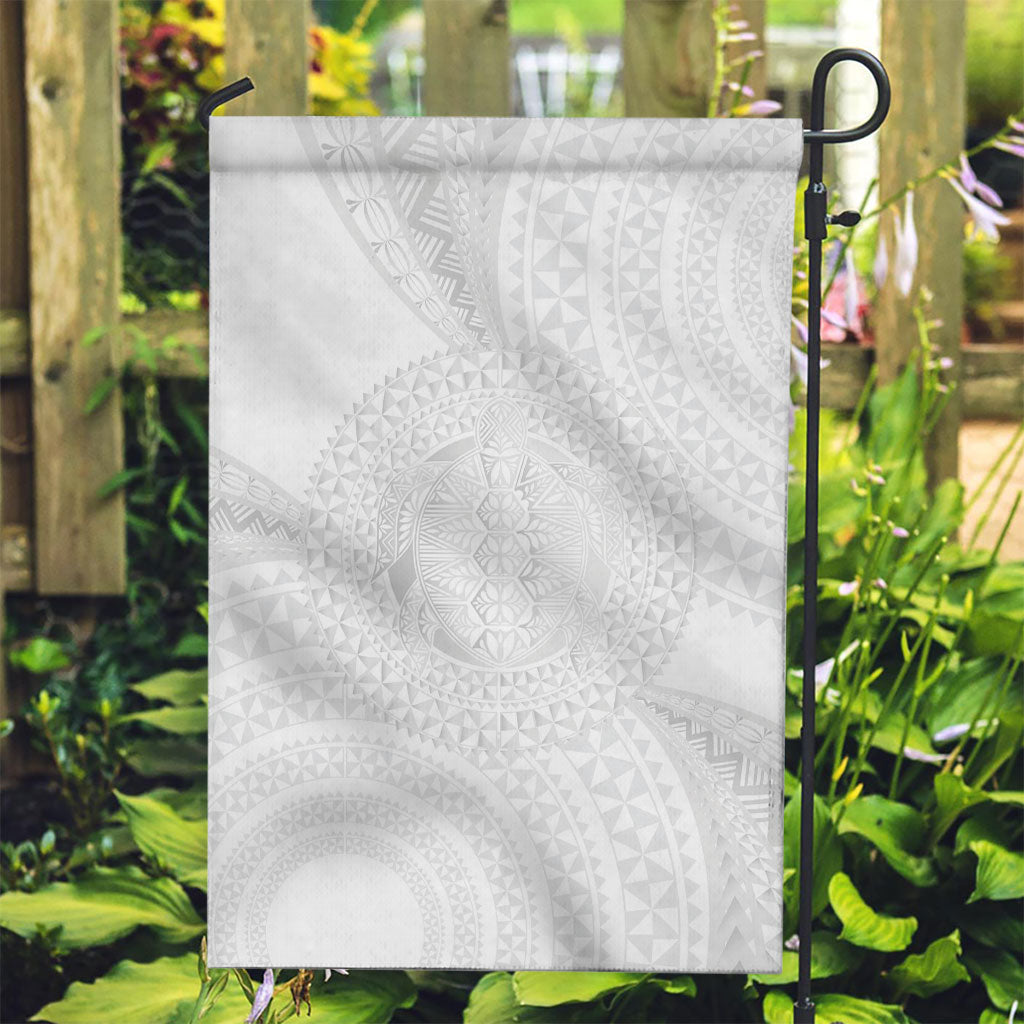 Tonga White Sunday Garden Flag Fakame Tongan Ngatu Turtle