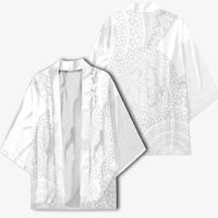 Tonga White Sunday Kimono Fakame Tongan Ngatu Turtle LT14 - Polynesian Pride