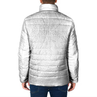 Tonga White Sunday Padded Jacket Fakame Tongan Ngatu Turtle LT14 - Polynesian Pride