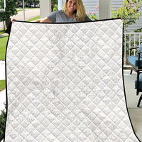 Tonga White Sunday Quilt Fakame Tongan Ngatu Turtle LT14 White - Polynesian Pride