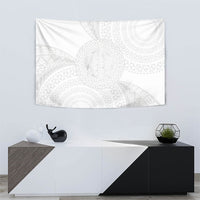 Tonga White Sunday Tapestry Fakame Tongan Ngatu Turtle LT14 - Polynesian Pride