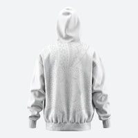 Tonga White Sunday Zip Hoodie Fakame Tongan Ngatu Turtle