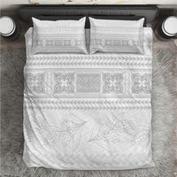 Samoa White Sunday Bedding Set Lotu Tamaiti Samoan Siapo Teuila Flowers