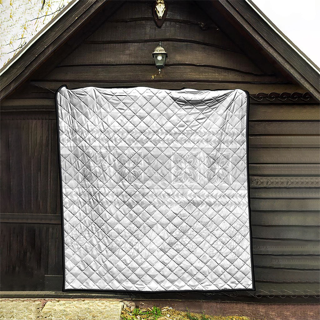 Samoa White Sunday Quilt Lotu Tamaiti Samoan Siapo Teuila Flowers