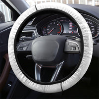 Samoa White Sunday Steering Wheel Cover Lotu Tamaiti Samoan Siapo Teuila Flowers