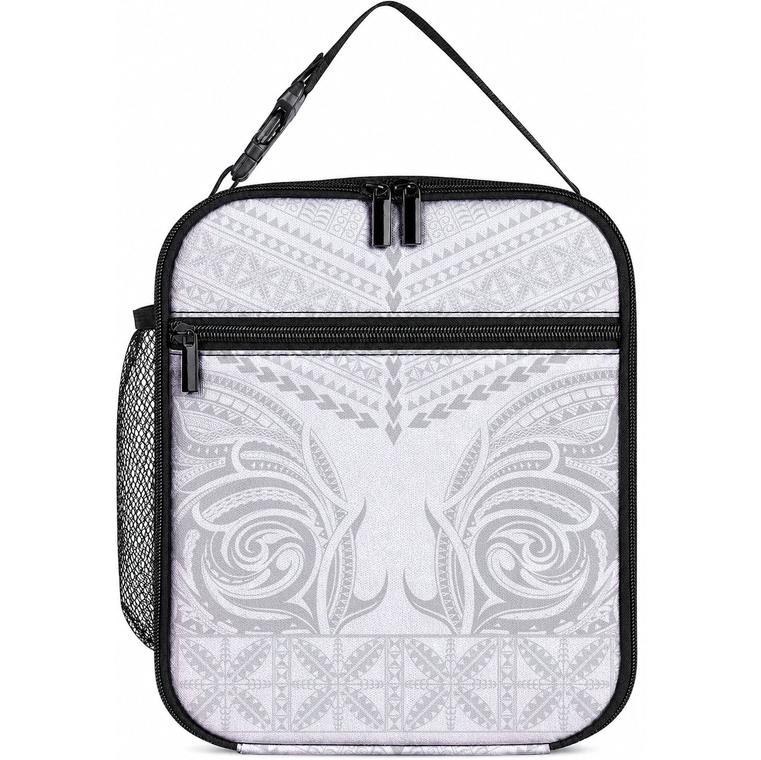 Niue White Sunday Lunch Bag Aho Tapu Fanau Hiapo Pattern