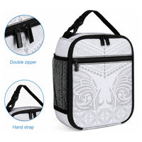 Niue White Sunday Lunch Bag Aho Tapu Fanau Hiapo Pattern