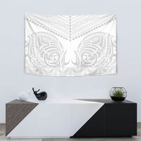 Niue White Sunday Tapestry Aho Tapu Fanau Hiapo Pattern LT14 - Polynesian Pride