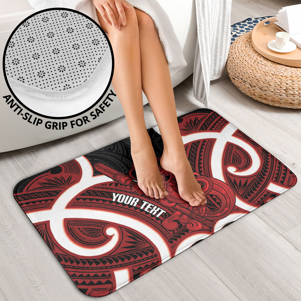 Whero Aotearoa Atua Tumatauenga Personalised Bathroom Set Maori God Of War Tiki With Taiaha LT14 - Polynesian Pride