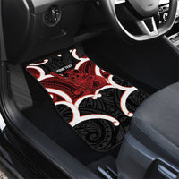 Whero Aotearoa Atua Tumatauenga Personalised Car Mats Maori God Of War Tiki With Taiaha LT14 - Polynesian Pride